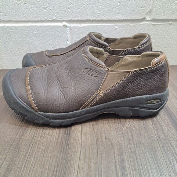 Keen Loafers. Brown Leather Slip On Casual Loafer Shoes Men's Size 11.5M - Picture 1 of 7